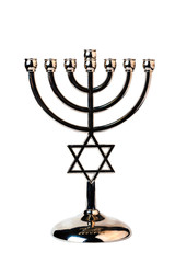 jewish holiday Hanukkah background with menorah