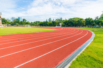 Athletics stadium with the numbering.
