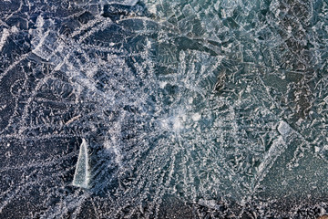 Broken glass in the cold