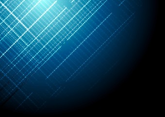 Dark blue shiny tech vector background