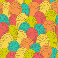 Seamless color hand-drawn pattern. Abstract texture.