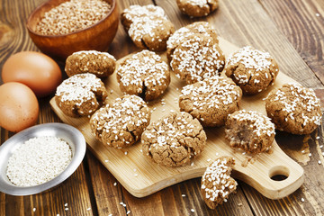 Obraz na płótnie Canvas Dietary buckwheat cookies