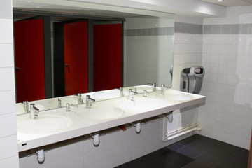 Public female toilette interior