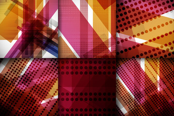Naklejka premium Set of brochure, poster design templates in abstract style