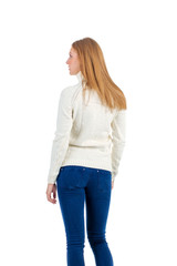 Fototapeta premium girl on white background