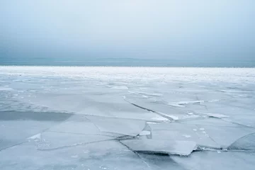 Crédence de cuisine en verre imprimé Hiver Frozen lake