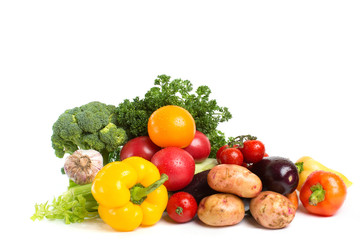 vegetables isolated on a white background