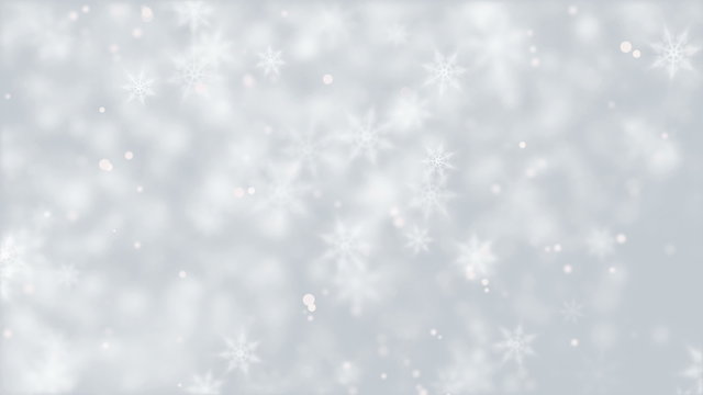 Winter background with snowflakes. Seamless loop