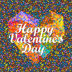 Happy Valentines Day. Vector greeting card