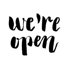 We are open brush lettering.