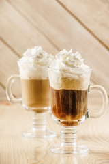 coffee with whipped cream