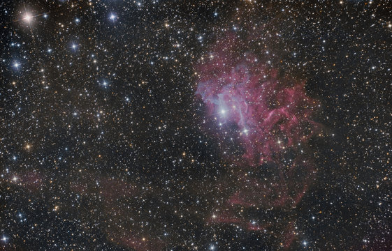 Flaming Star Nebula (IC 405) in Auriga constellation