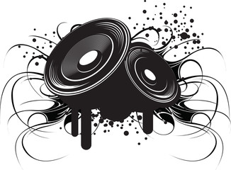 Abstract illustration modern club music and sound.