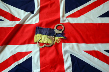 Partnership. Britain and Ukraine Flag
