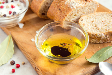 ciabatta bread and olive oil
