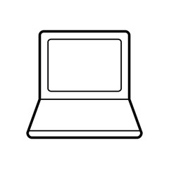 Obraz na płótnie Canvas laptop isolated icon line