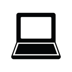 laptop isolated icon black