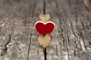 Obraz na płótnie Canvas Valentines Day background with hearts.
