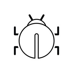 atom icon. virus icon line