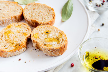 ciabatta bread with olive oil
