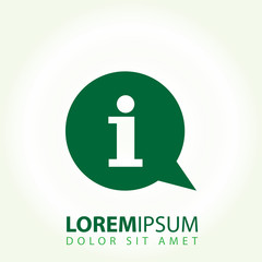 Info with bubble speech icon