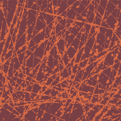 Orange grunge lines vector background 