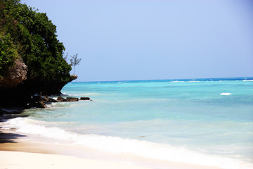 Fototapeta na wymiar Zanzibar beach white sand