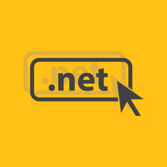 Domain NET icon. Top-level internet domain