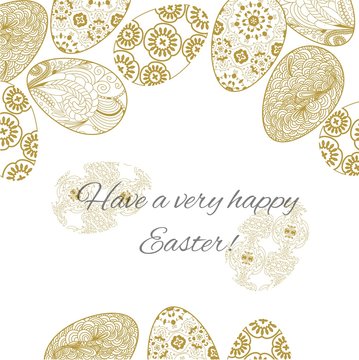 Easter card with eggs