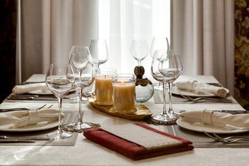the laid table