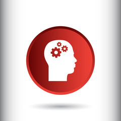 Gear in head icon