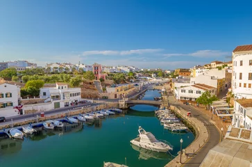 Photo sur Plexiglas Canal View on Canal des Horts at Ciutadella de Menorca, Spain.