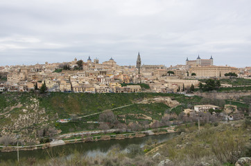 Fototapeta na wymiar View of Toledo and Tagus river, Spain