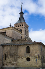 Fototapeta na wymiar St. Martin's Church in Segovia, Romanesque church, Spain