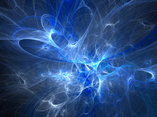 Blue glowing plasma flame