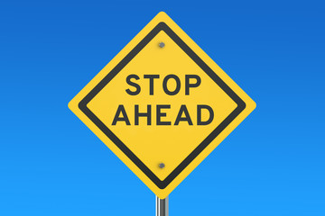 Stop Ahead road sign
