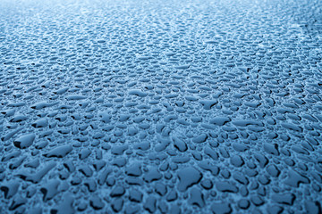 Blue drops close-up