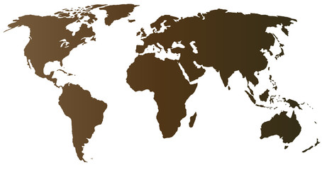 Fototapeta na wymiar world map silhouette