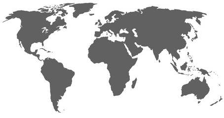 Fototapeta na wymiar simple world map