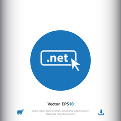 Domain NET icon. Top-level internet domain
