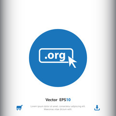 Domain ORG icon. Top-level internet domain
