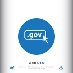 Domain GOV icon. Top-level internet domain