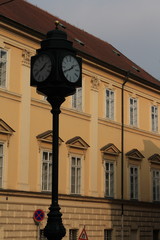 Fototapeta na wymiar The street clock from Prague, year 2011