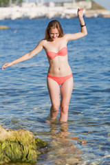 Young woman at the sea