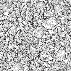 Sewing fabric with Vector doodle seamless pattern. Coloring book for ...