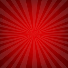Sunburst Red Retro Poster