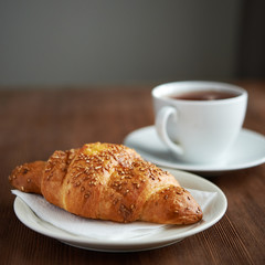 croissant and coffee