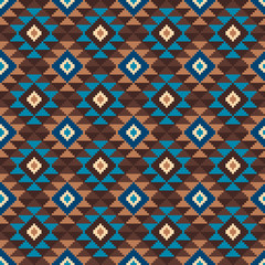 Tribal Aztec Style Seamless Geometric Pattern. Vector Illustrati