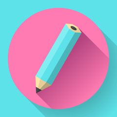 office pencil icon. Business Flat design style