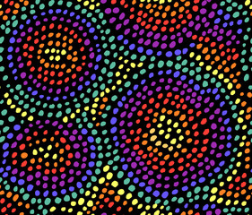 rainbow circle texture ~ seamless background